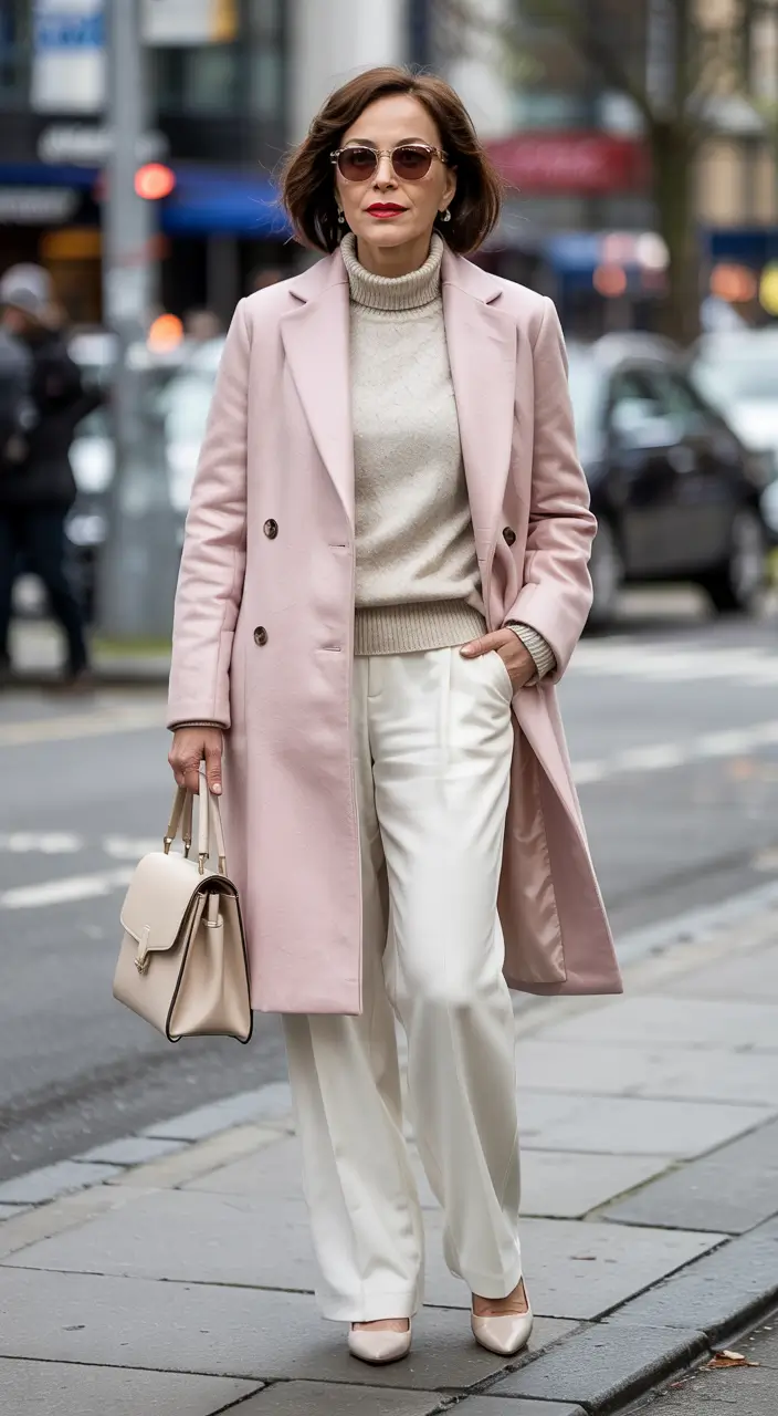 winter outfits for women over 60 Soft Power in Pastels
