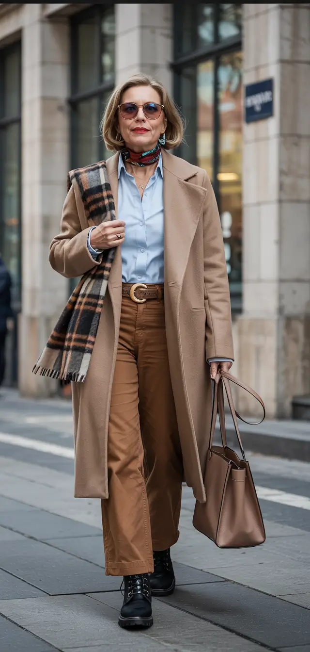 winter outfits for women over 60 Classic Camel Sophistication