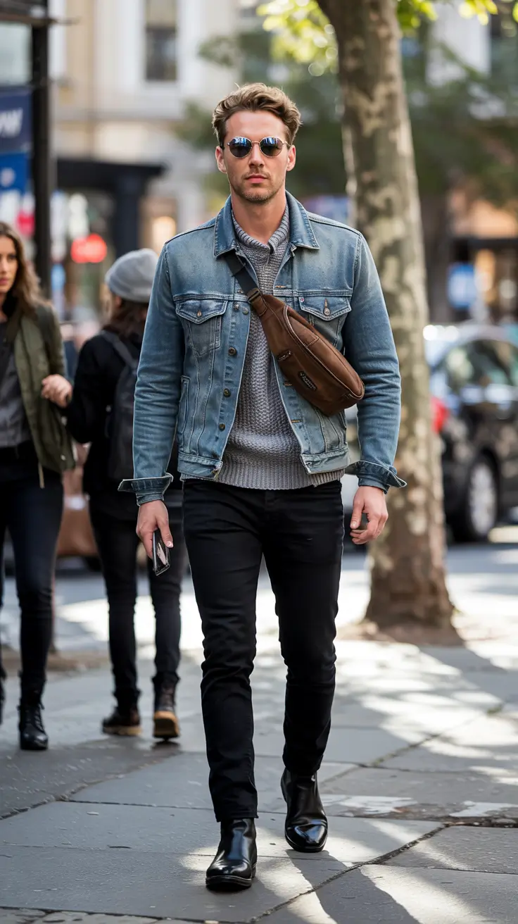 winter outfits men Old Money Coat with Minimalist Lines