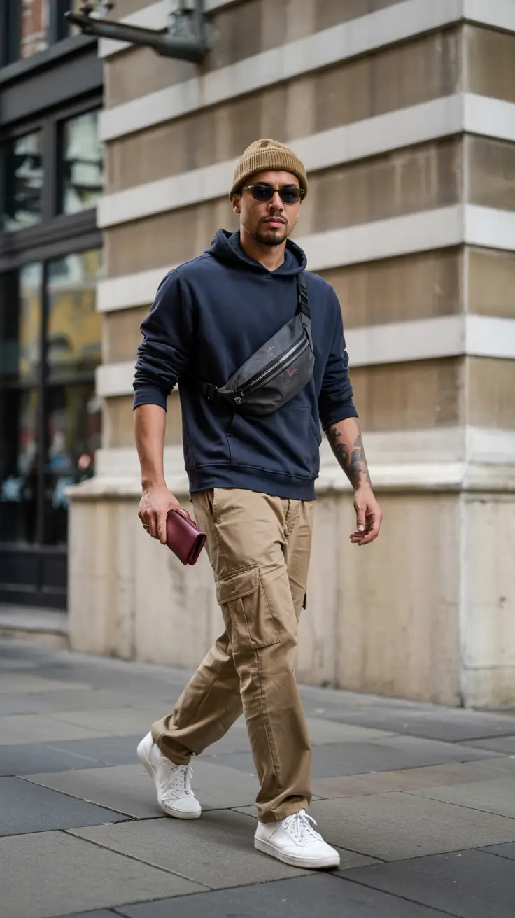 winter outfits men Relaxed Utility Streetwear
