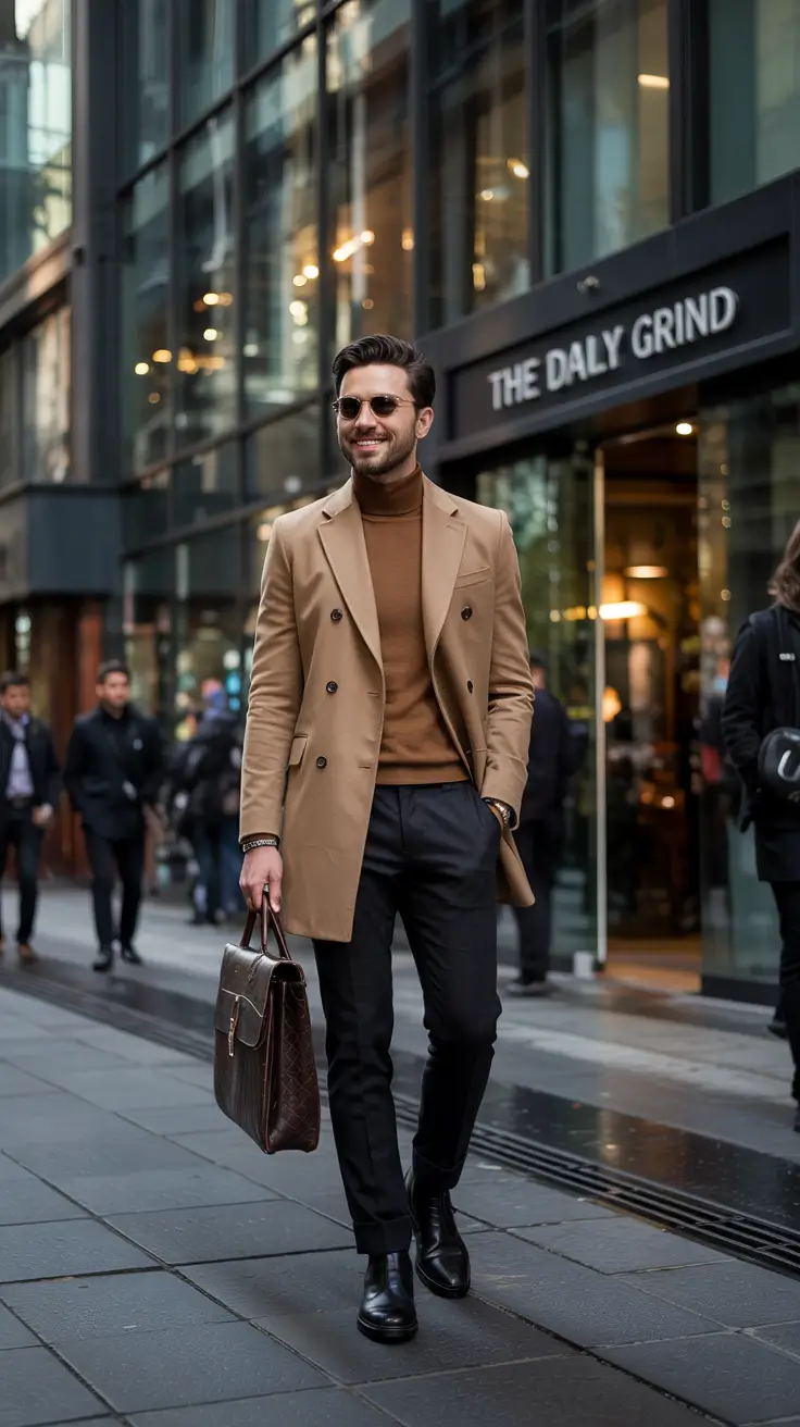 winter outfits men Modern Camel Confidence