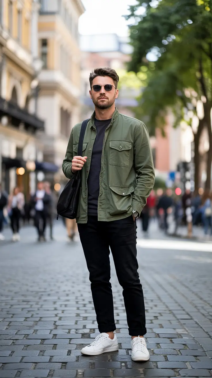 winter outfits men Green Utility Sharpness