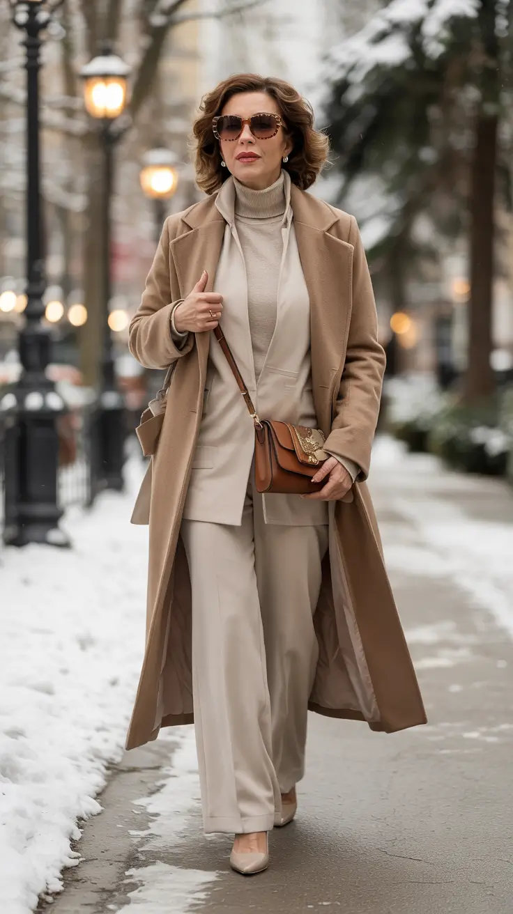 winter outfits over 40 Polished Layers for Career Days