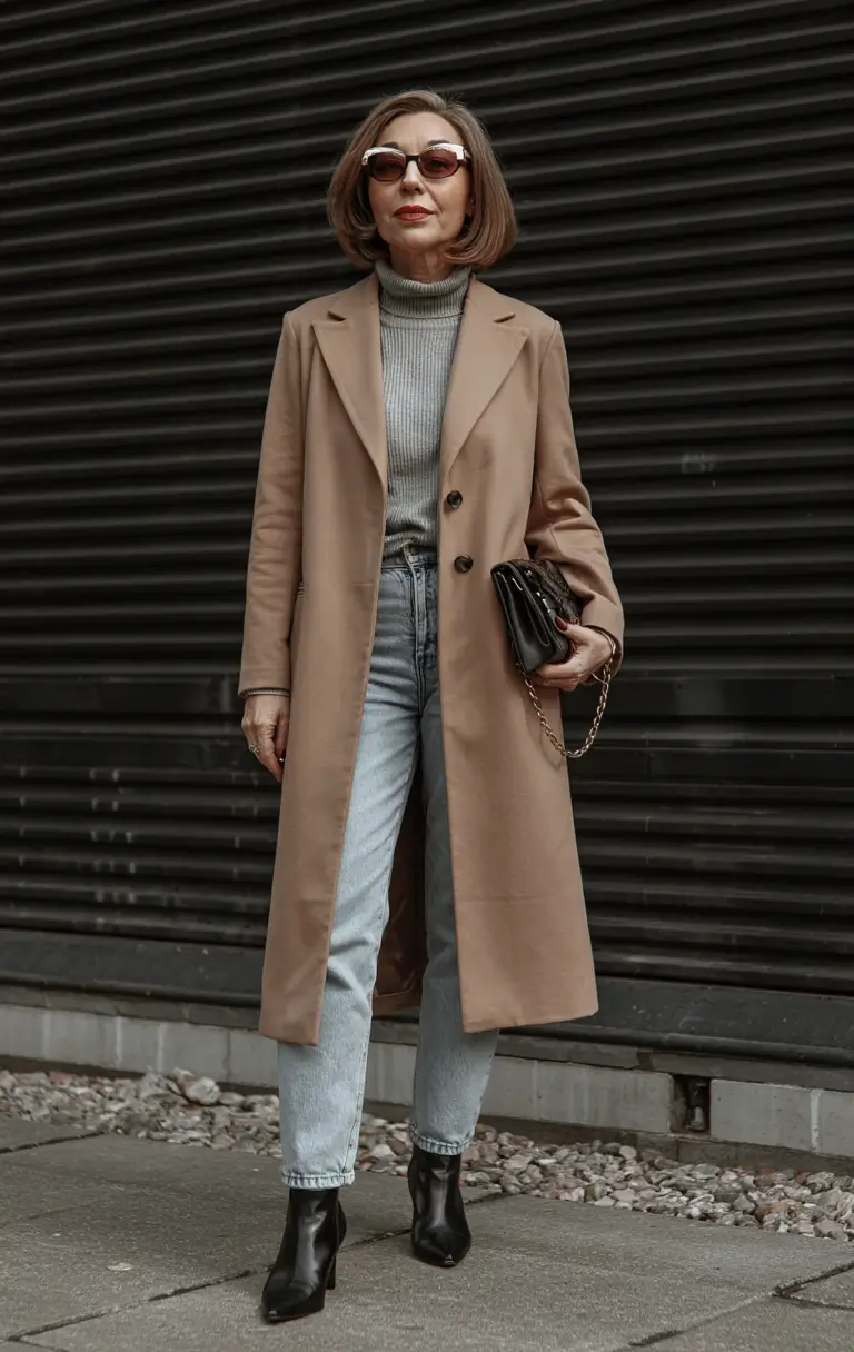 winter outfits over 40 Relaxed Sophistication With Denim