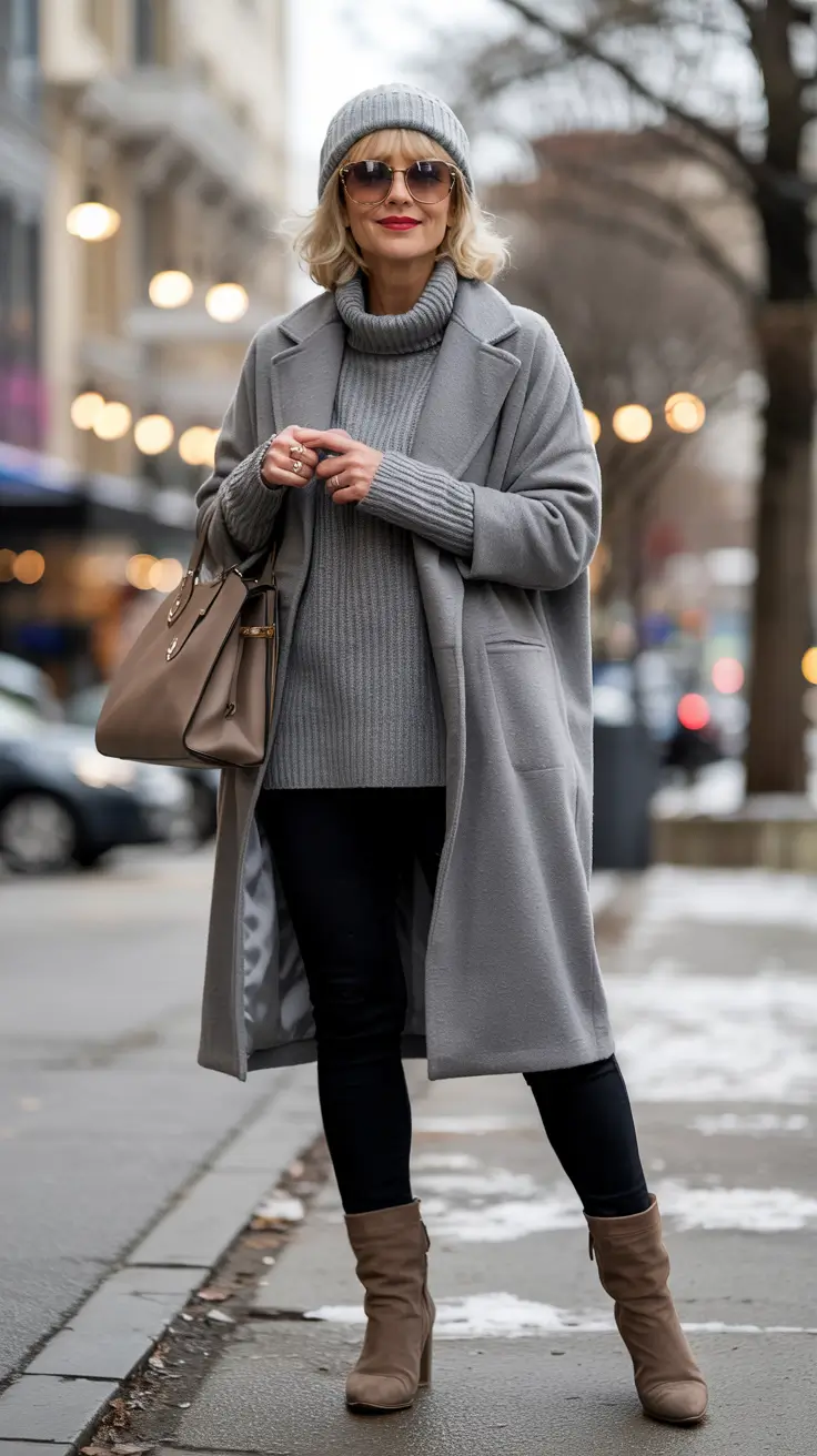 winter outfits over 40 Shades of Grey Done Right