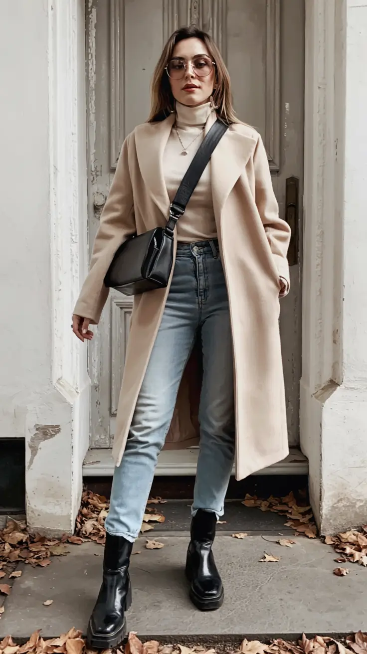 winter work outfits 2025 Laid-Back Denim Smart Casual
