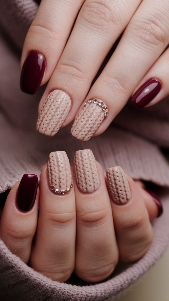 Fall 2025 3D Sweater Nail Art Ideas You’ll Want to Copy for Cozy and Stylish Seasonal Looks