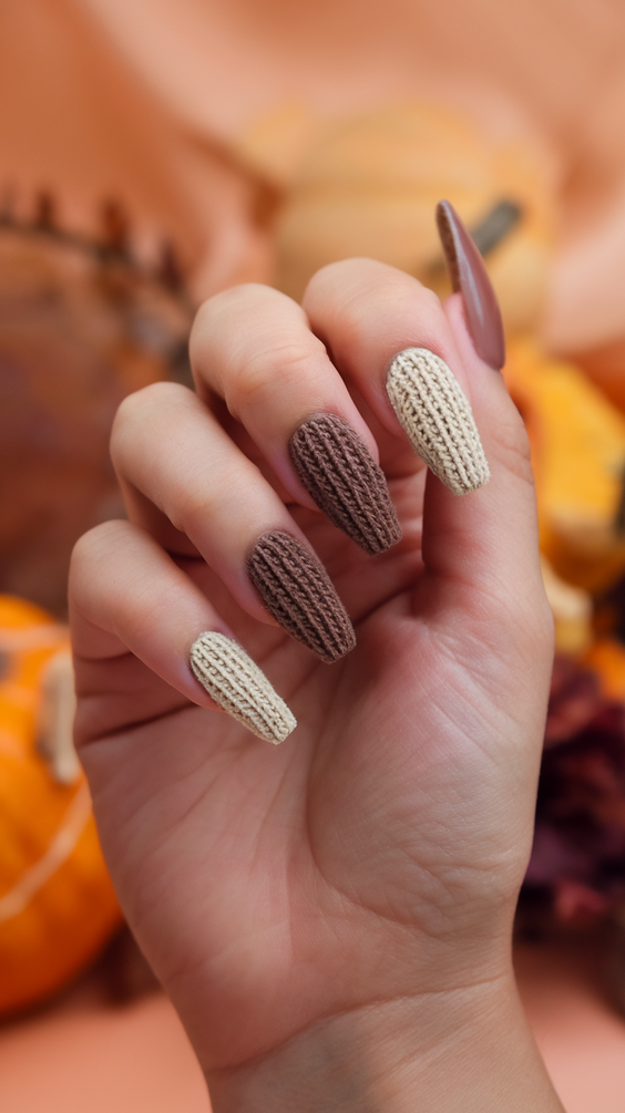 Fall 2025 3D Sweater Nail Art Ideas You’ll Want to Copy for Cozy and Stylish Seasonal Looks