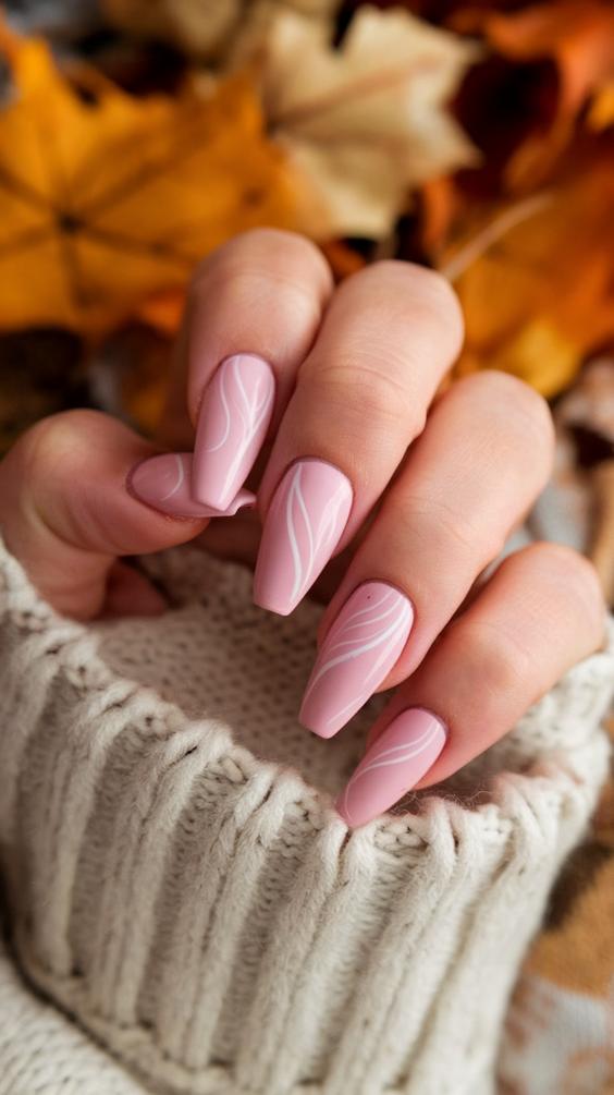 Stylish Pink Fall Nails 2025 Ideas: Soft, Short, Almond and Square Designs to Try This Autumn
