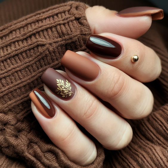 Chic and Cozy Brown Fall Nail Designs to Wear in Autumn 2025