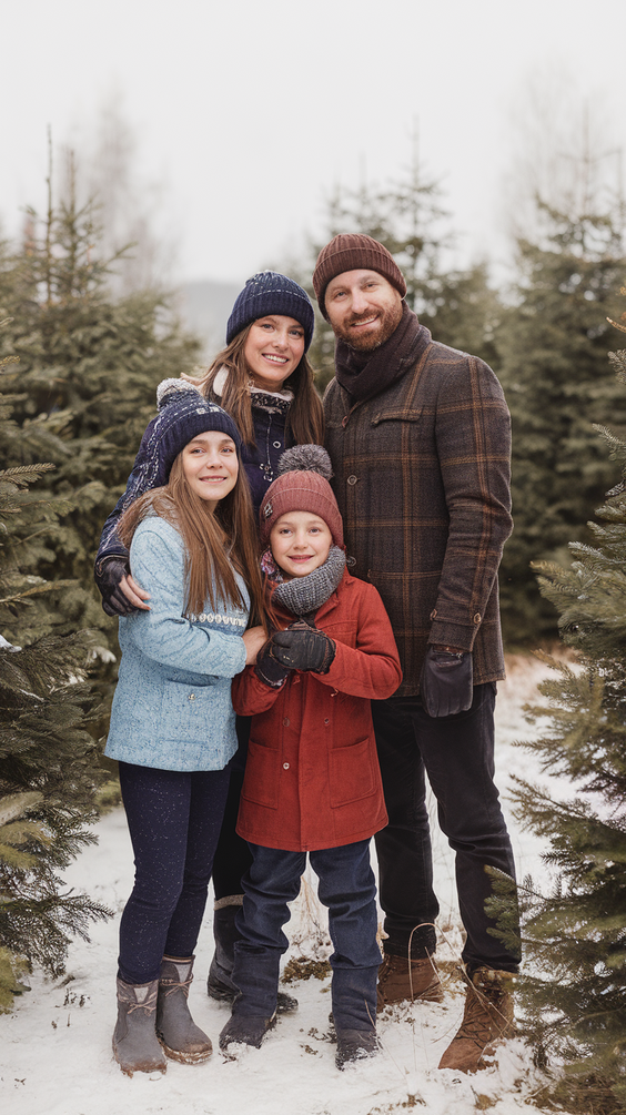Winter 2025 2026 Family Photo Outfits Ideas for Stylish Seasonal Portraits That Feel Warm and Timeless