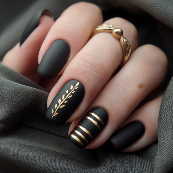 Chic and Moody Black Fall Nails Designs That Dominate Autumn 2025 Trends with Texture and Shine