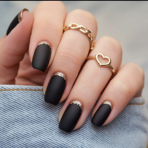Chic and Moody Black Fall Nails Designs That Dominate Autumn 2025 Trends with Texture and Shine