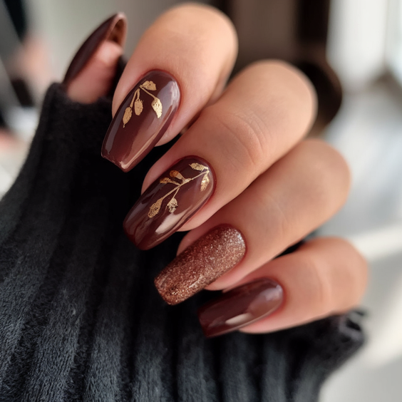 Chic and Cozy Brown Fall Nail Designs to Wear in Autumn 2025