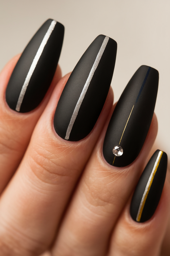 Chic and Moody Black Fall Nails Designs That Dominate Autumn 2025 Trends with Texture and Shine
