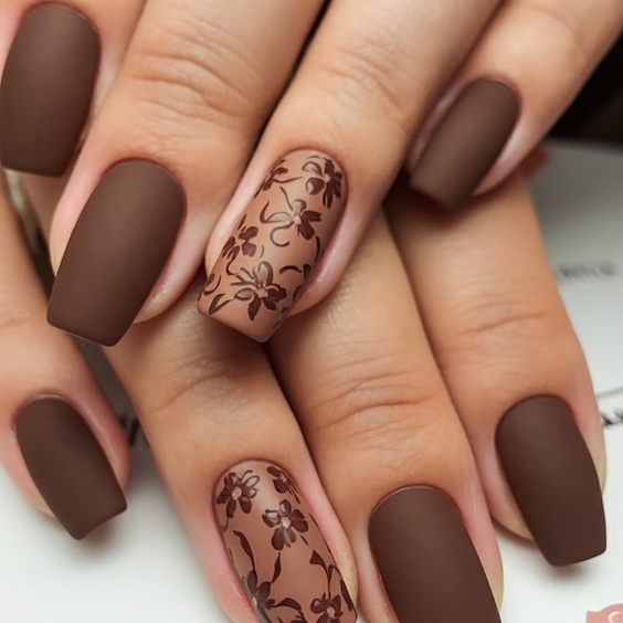 Chic and Cozy Brown Fall Nail Designs to Wear in Autumn 2025