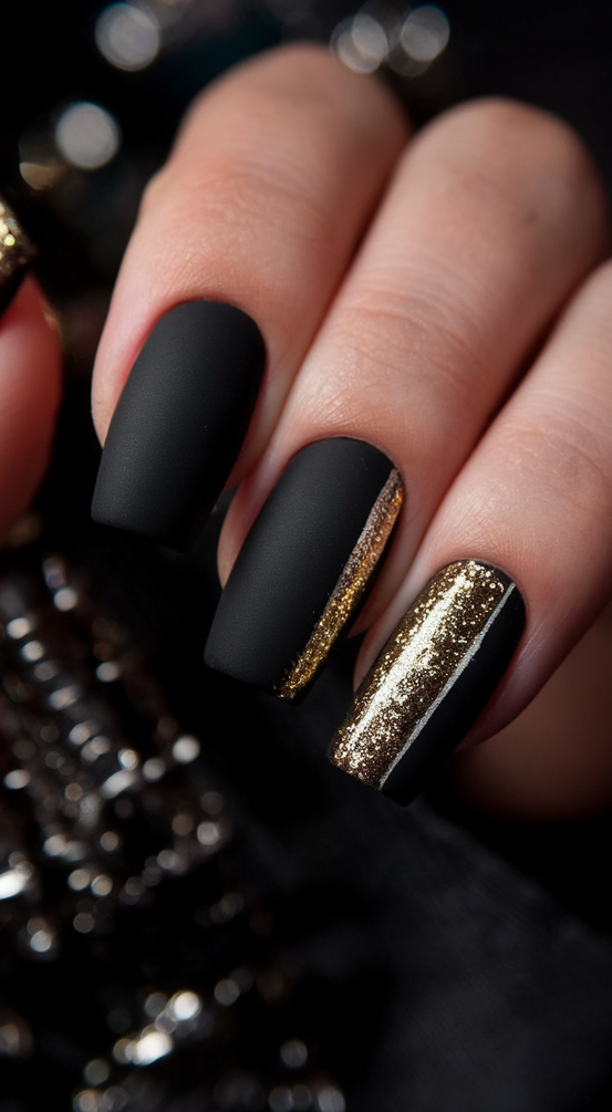 Chic and Moody Black Fall Nails Designs That Dominate Autumn 2025 Trends with Texture and Shine
