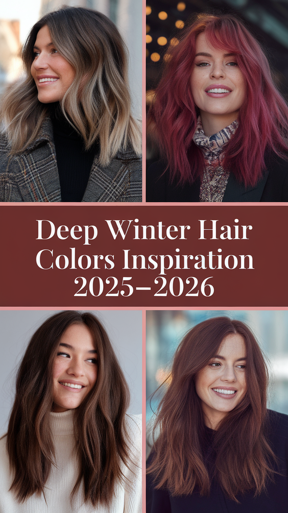 Deep Winter Hair Colors 2025–2026: Bold Shades for a Dramatic Seasonal Look