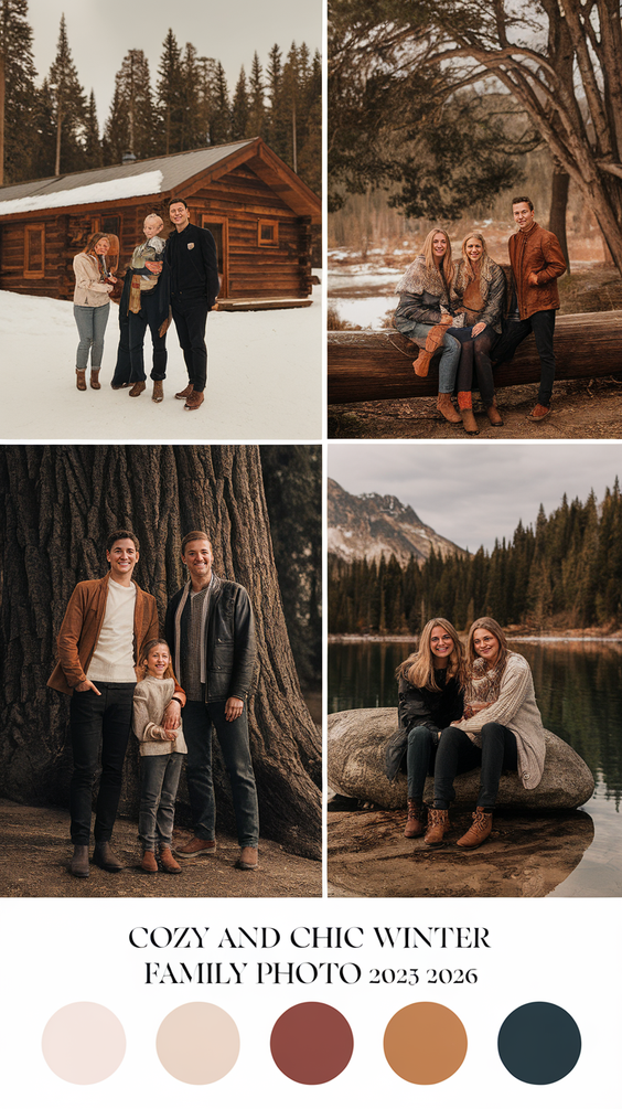 Winter 2025 2026 Family Photo Outfits Ideas for Stylish Seasonal Portraits That Feel Warm and Timeless
