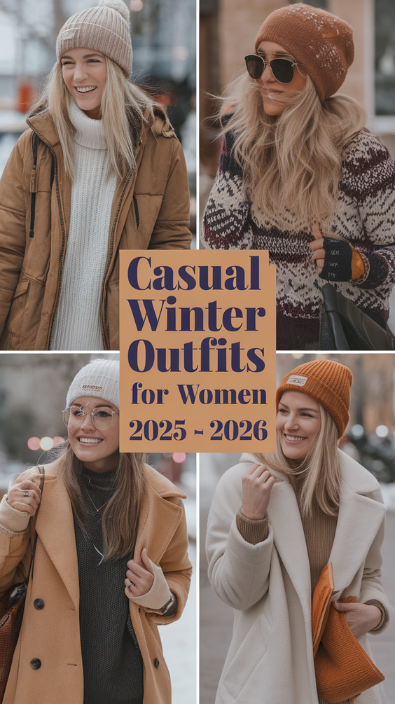 Casual Winter Outfits for Women 2025 – 2026: Stylish Everyday Fashion Trends