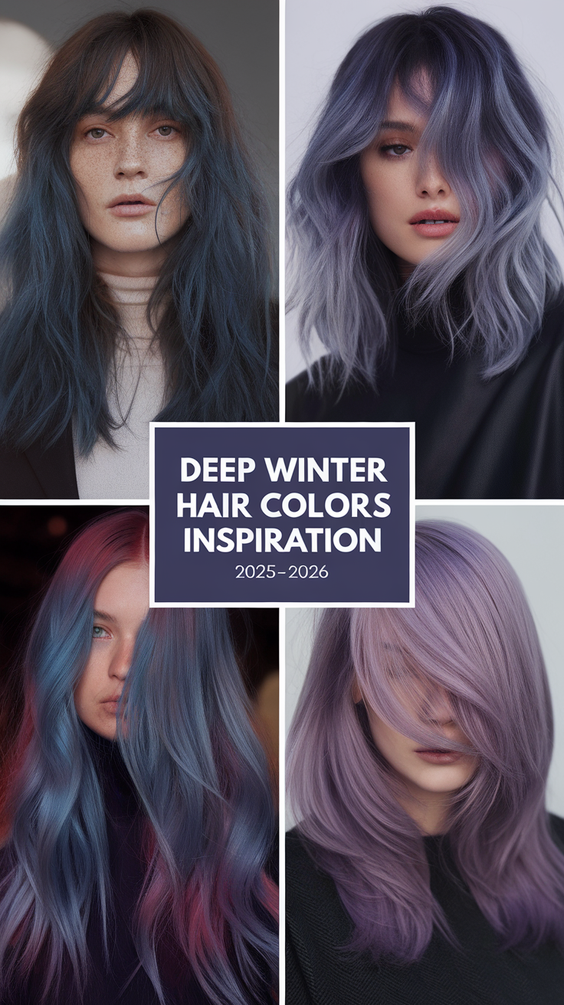 Deep Winter Hair Colors 2025–2026: Bold Shades for a Dramatic Seasonal Look
