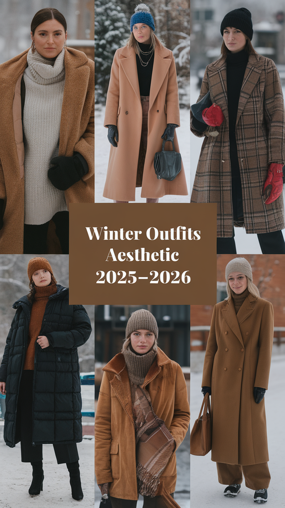 Winter Outfits Aesthetic 2025–2026: Chic Coats, Cozy Knits, and Bold Boots for Effortless Style