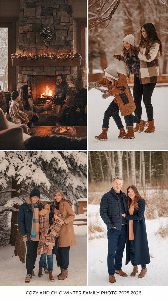 Winter 2025 2026 Family Photo Outfits Ideas for Stylish Seasonal Portraits That Feel Warm and Timeless