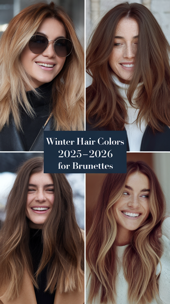 Winter Hair Colors  2025–2026 for Brunettes: 20 Stunning Styles to Inspire Your Next Look