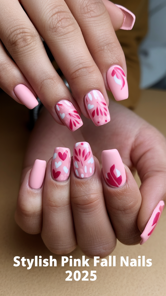 Stylish Pink Fall Nails 2025 Ideas: Soft, Short, Almond and Square Designs to Try This Autumn
