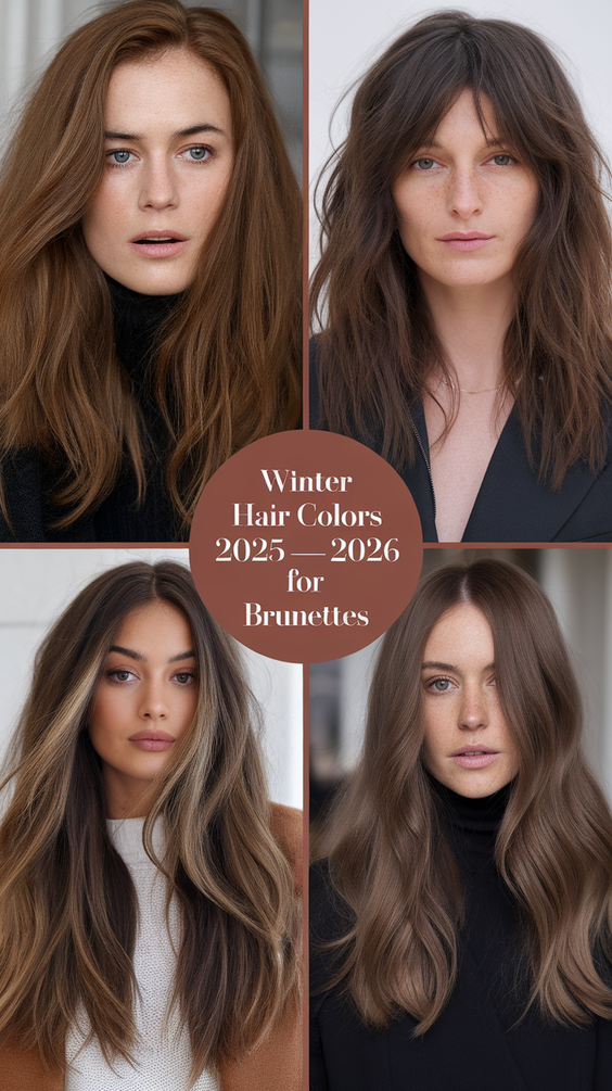 Winter Hair Colors  2025–2026 for Brunettes: 20 Stunning Styles to Inspire Your Next Look