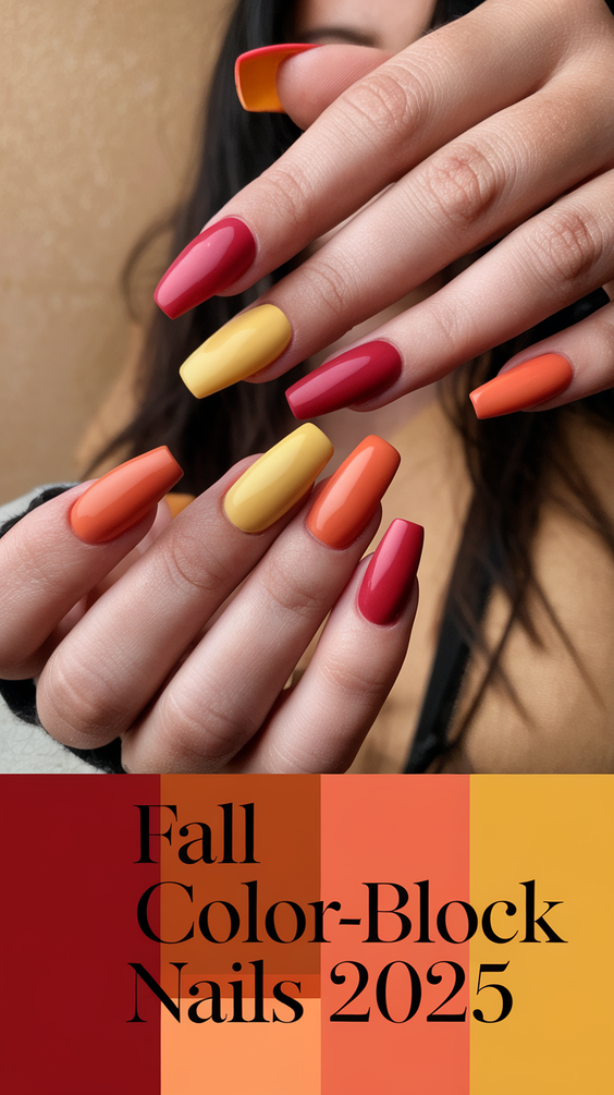Fall Color-Block Nails 2025: Bold Art-Inspired Designs That Transform Your Autumn Nail Game