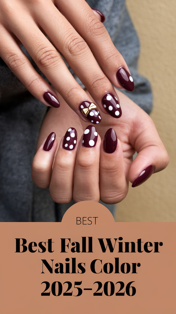 Fall Winter Nails Color 2025–2026: Trendy Seasonal Shades and Festive Nail Art Inspirations