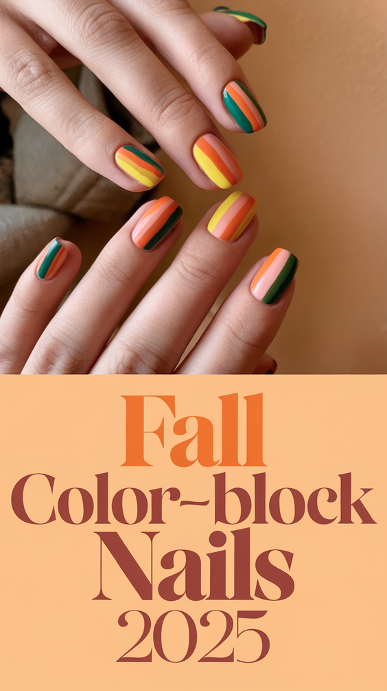 Fall Color-Block Nails 2025: Bold Art-Inspired Designs That Transform Your Autumn Nail Game