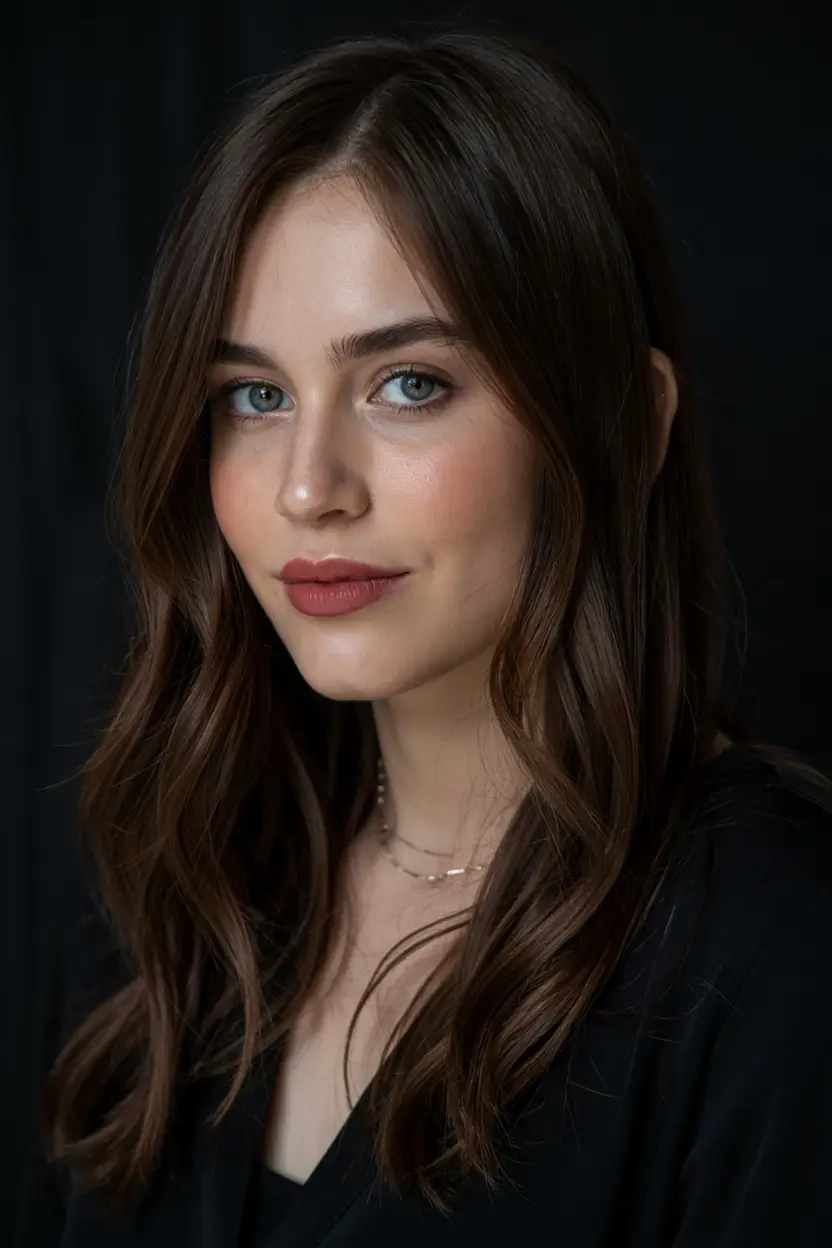 Dark Winter Hair Color Glossy Espresso Brown