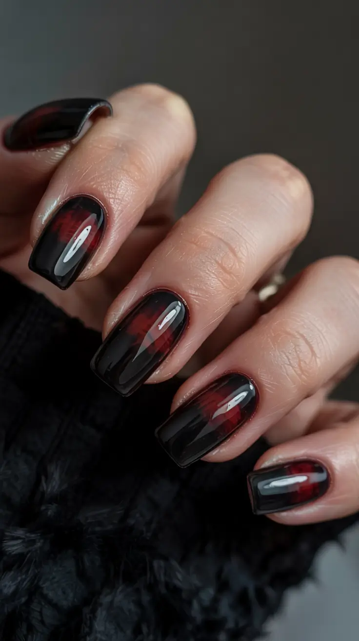 dark winter nails Black Cherry Depth