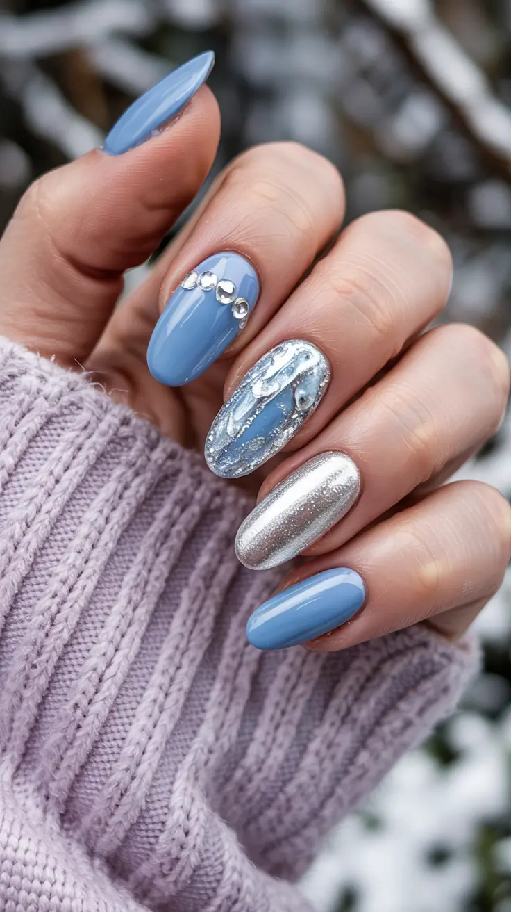 blue winter nails 2025 2026 powder blue ice queen