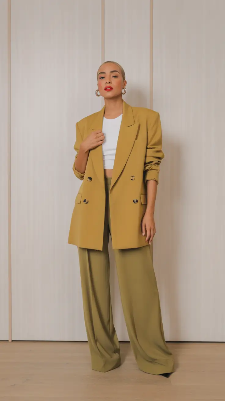 business casual outfits for women 2026 Golden Tones for the Bold at Work
