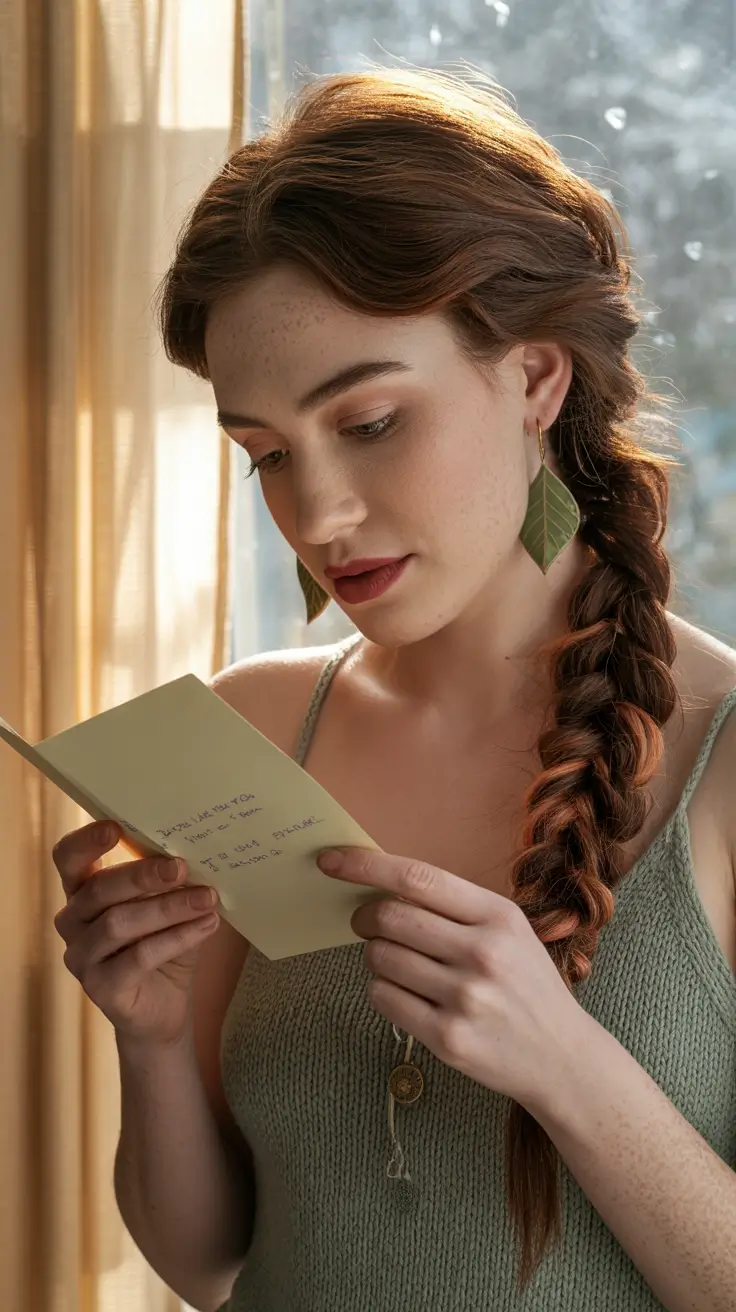 christmas hairstyles ideas 2025 loose side braid with soft waves