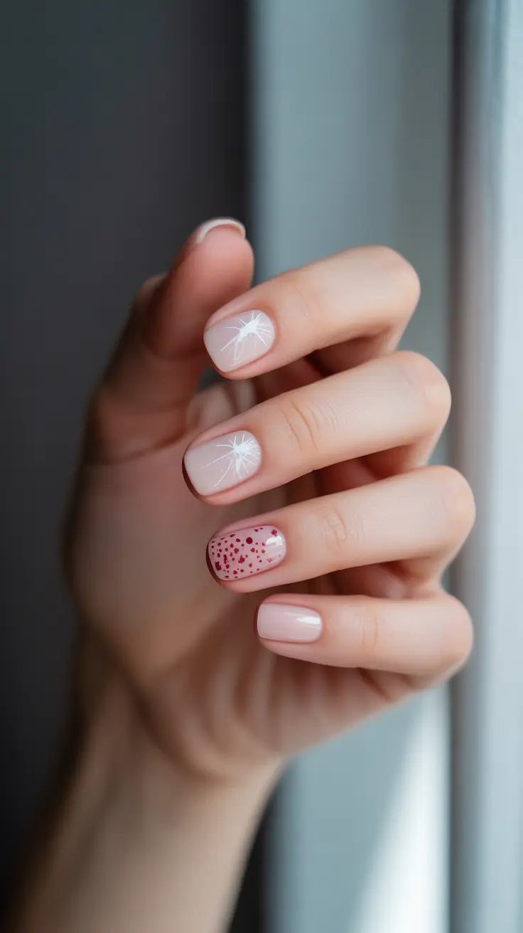 christmas nail color ideas 2025 red confetti spark