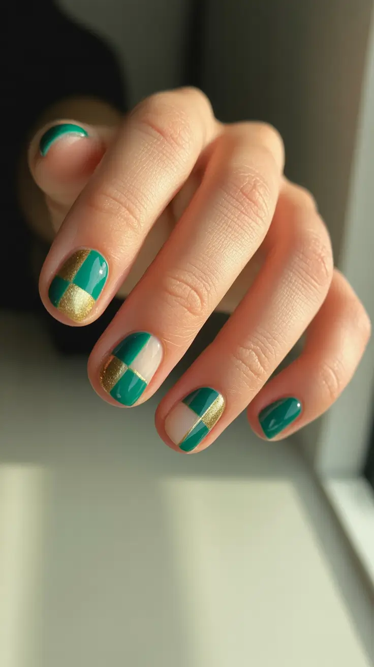 christmas nails 2025 emerald gift boxes