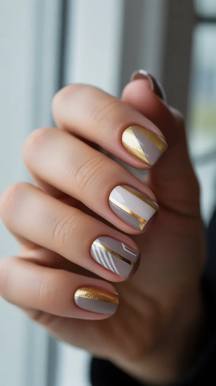 christmas nails 2025 golden silhouette glam