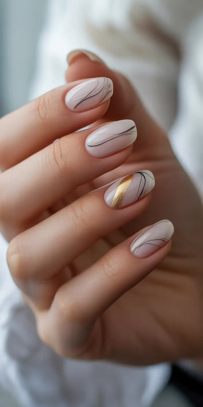 christmas nails acrylic almond golden whispers