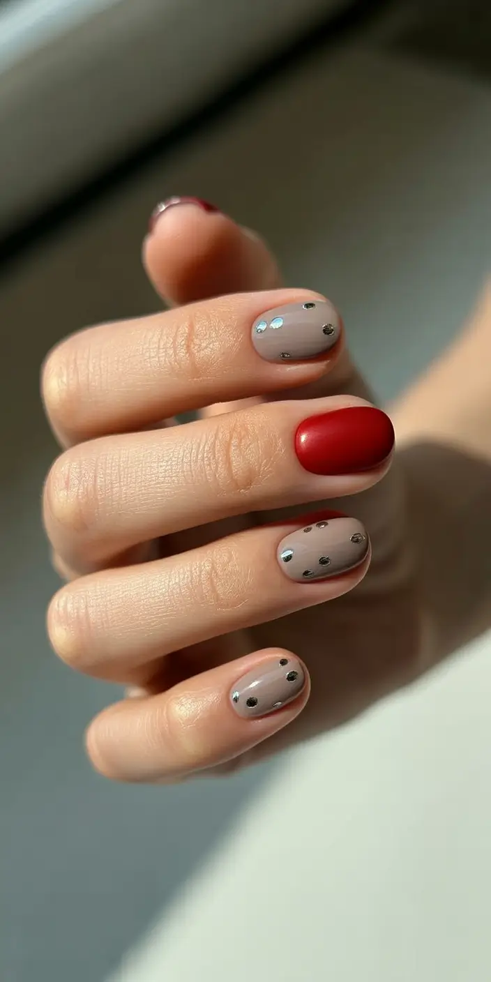 christmas nails acrylic short festive pop