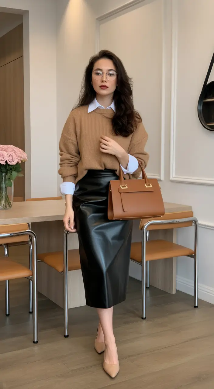 christmas outfit ideas 2025 Minimalist Office Glam