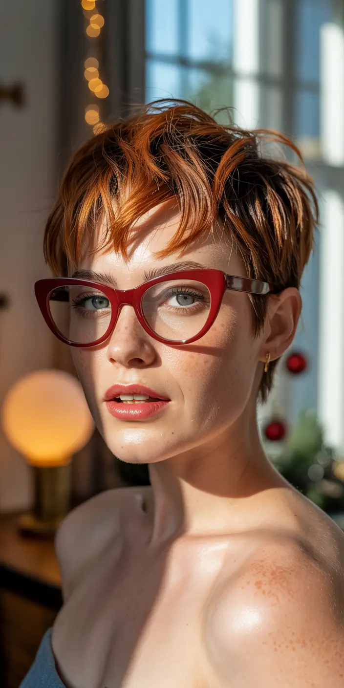 christmas party hairstyles soft pixie glow