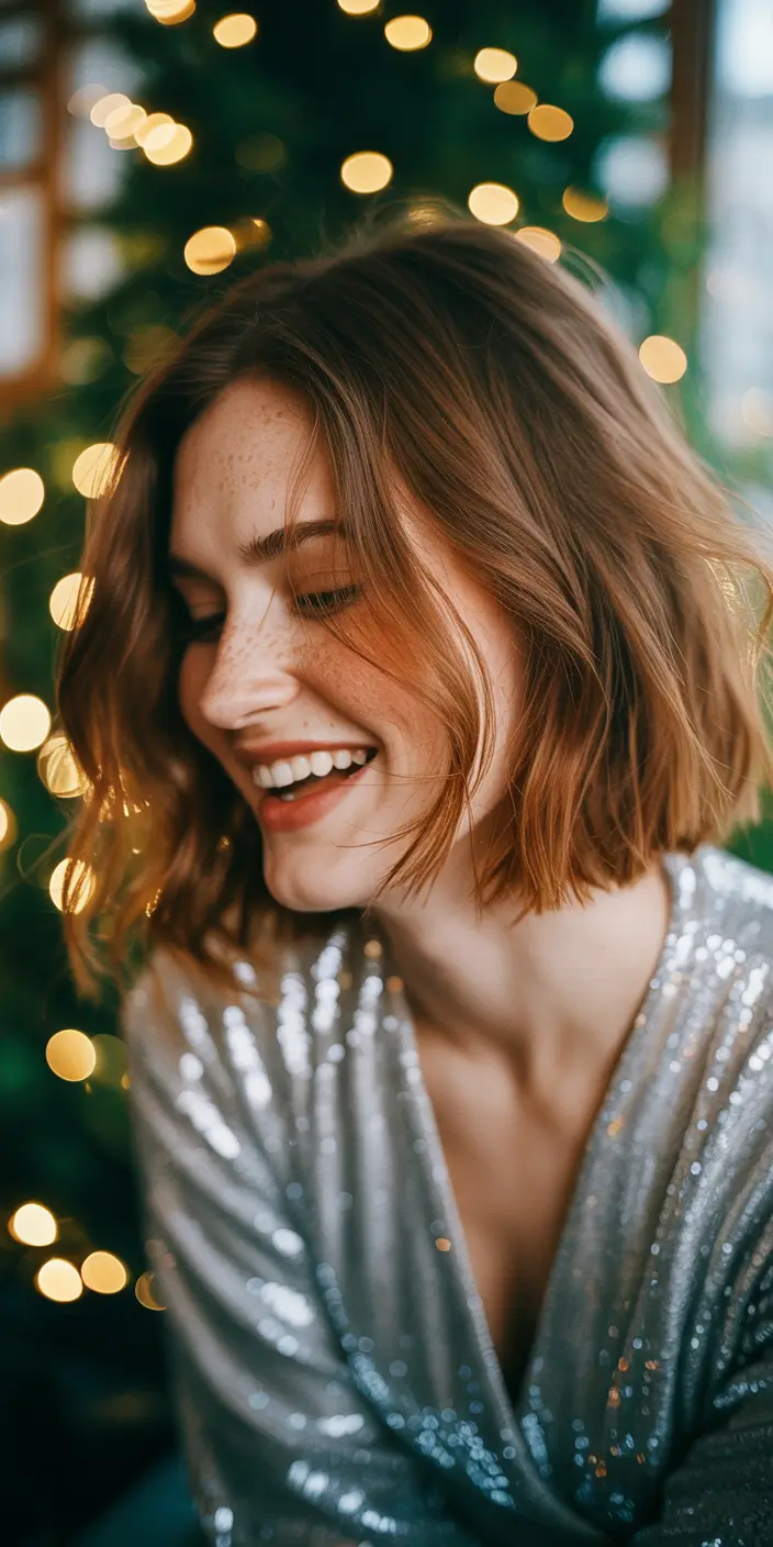 christmas party hairstyles golden bob radiance