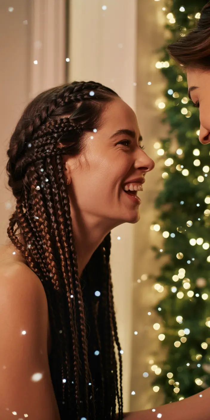 christmas party hairstyles festive braided joy