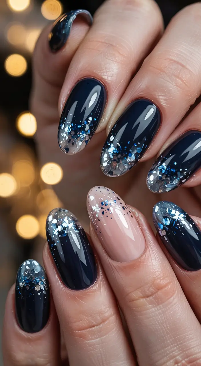 classy winter nails cozy green plaid vibes