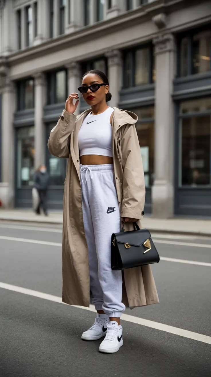 cold weather outfits 2026 Sporty Chic in Neutrals