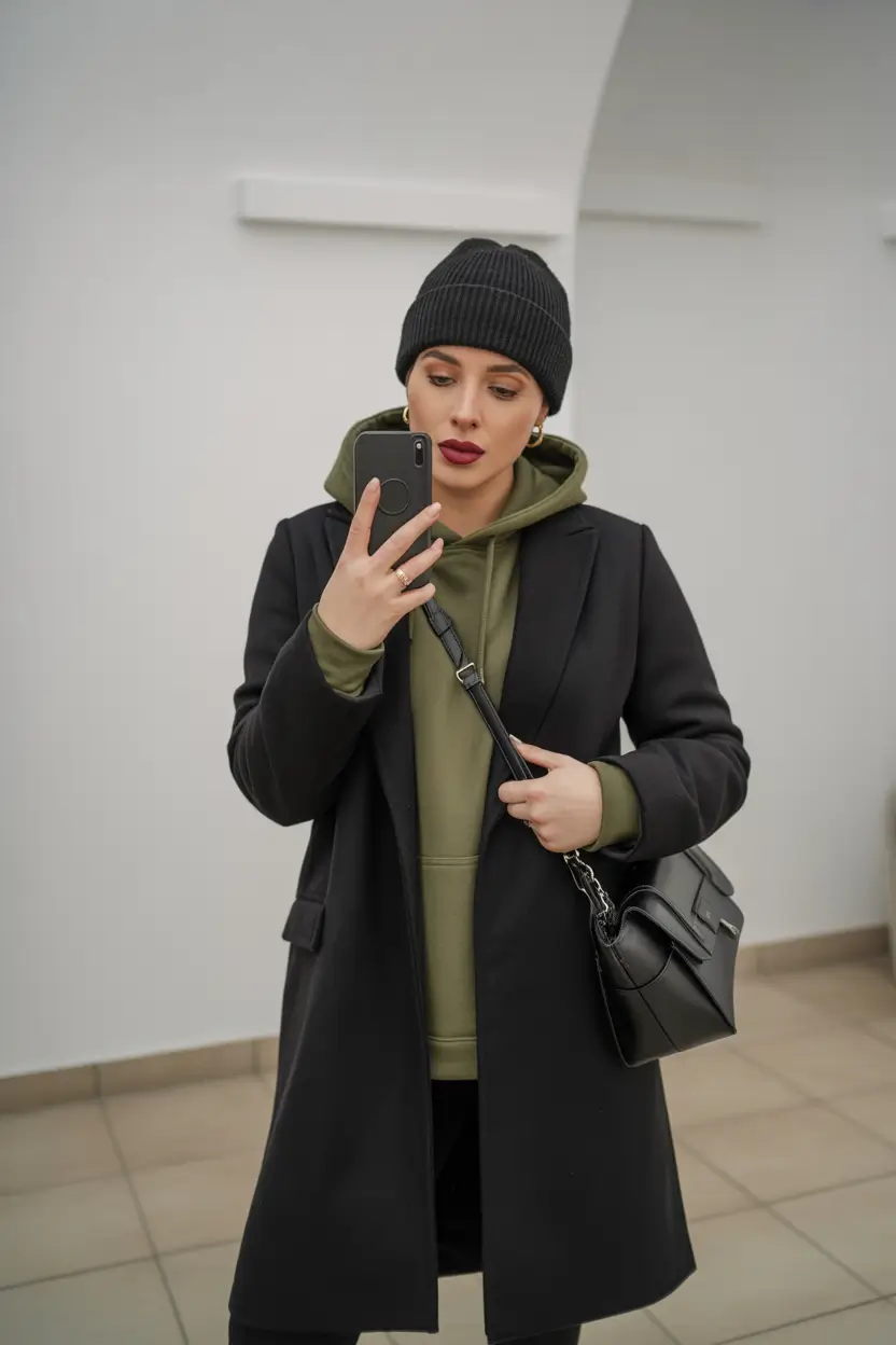 cold weather outfits 2026 Street Minimalism With a Sporty Twist